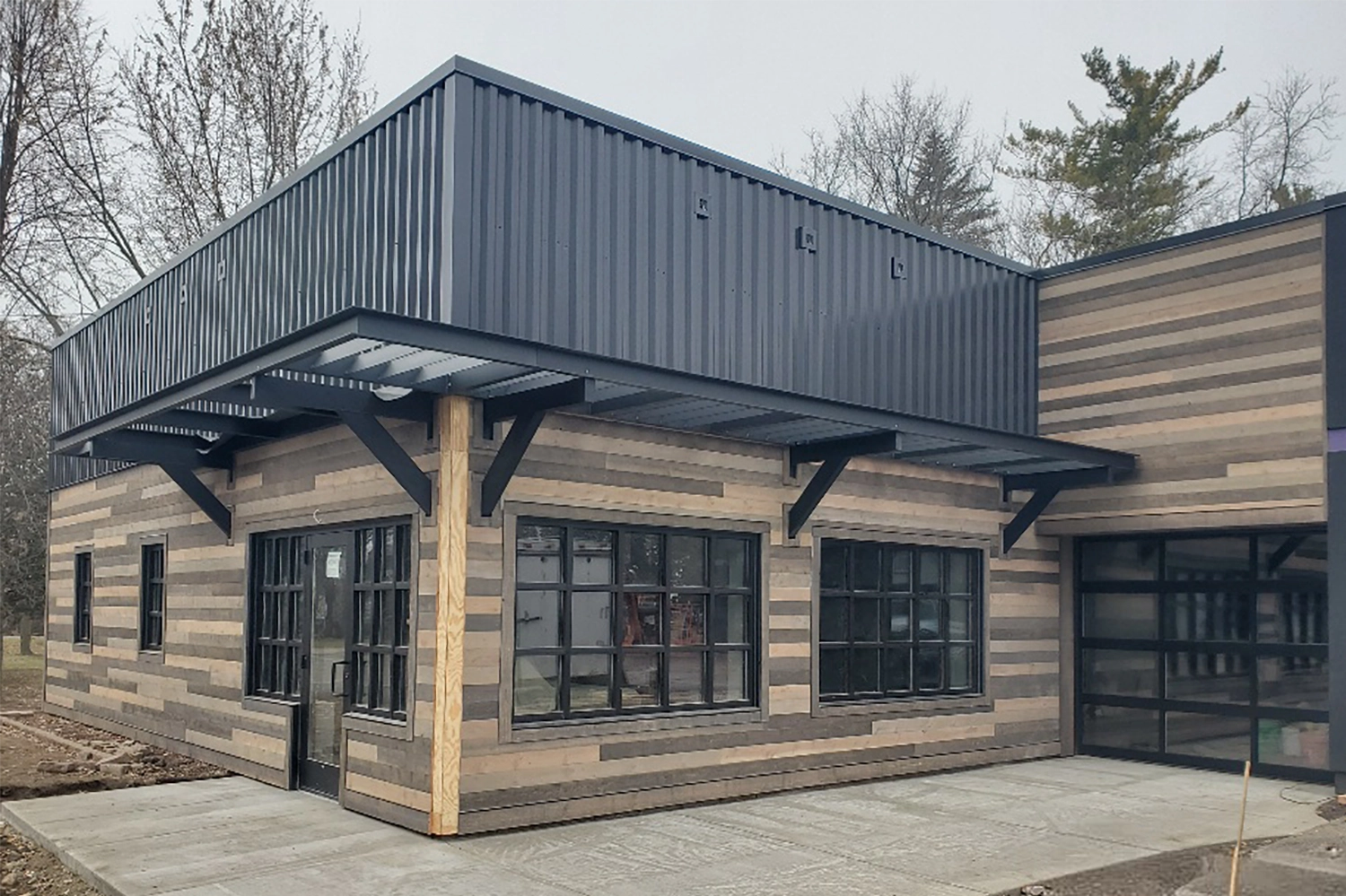 Quality Auto Body Exterior Entrance After Construction