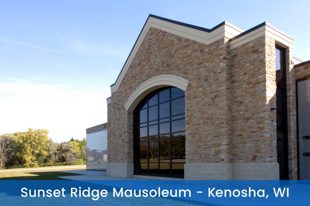 Outside view of sunset ridge mausoleum