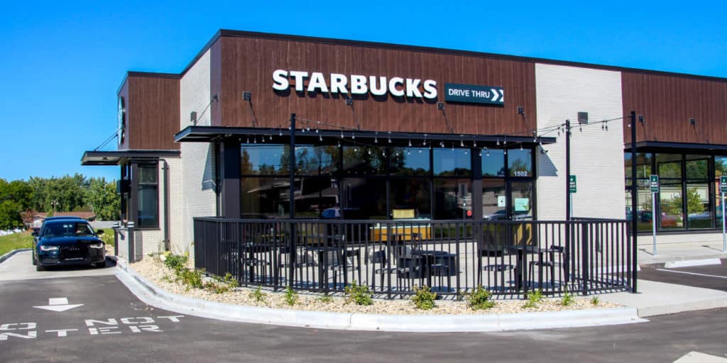 Drive Thru view Starbucks Hartford