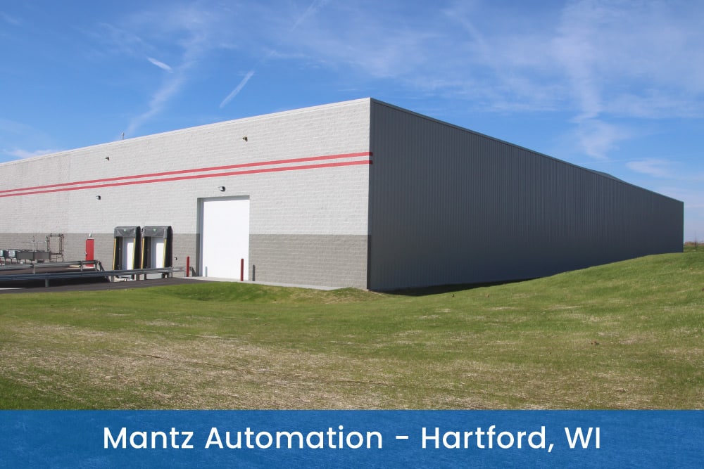 Outside building Mantz Automation Hartford, WI