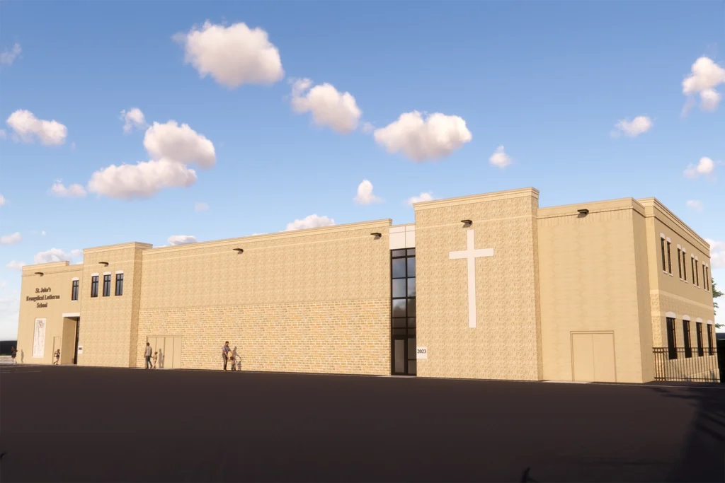 St. John's School Rendering Rear Exterior