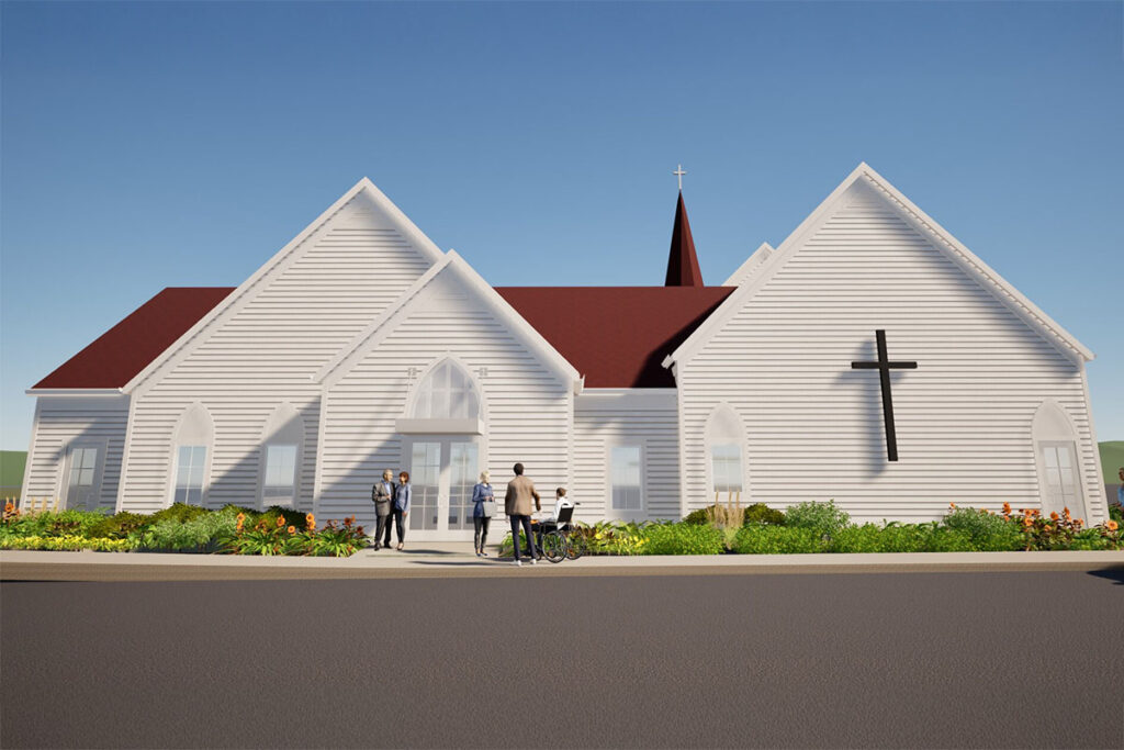 exterior church rendering