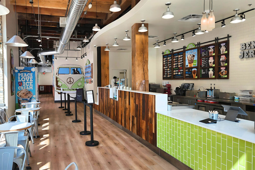 ice cream shop interior