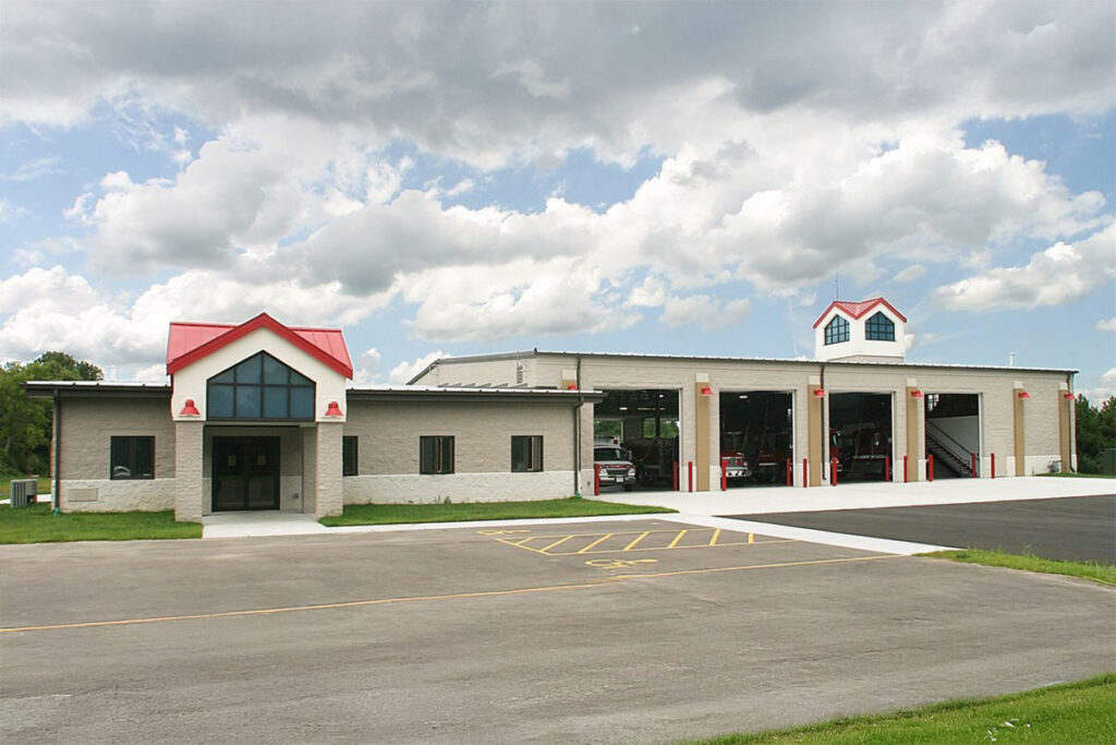 Stone Bank Fire Station exterior of building