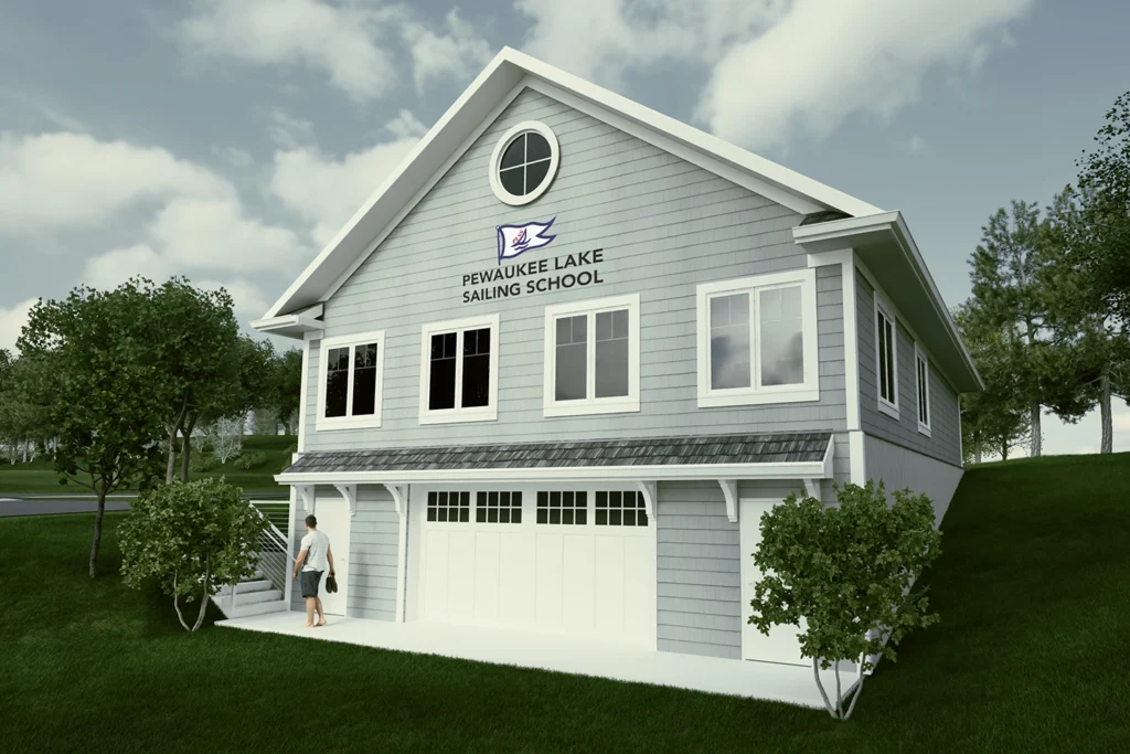 Pewaukee Lake Sailing School Rendering Exterior Rear
